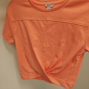 Habitual Orange Short Sleeve Twist Top